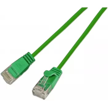 Wirewin SLIM KAT6A 10 Gigabit Light patch cable round, U/UTP, Ø 3.6 mm, green (SLIM-L-UU-K6A 3.0 GN)