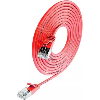 Wirewin Triotronik PKW-LIGHT-STP-K6 0.25 RT Cat6 F/FTP Patch Cable, Red, 0.25 m