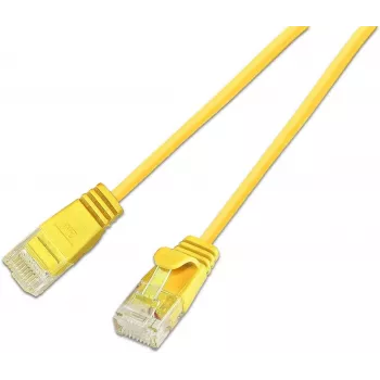 Wirewin SLIM Cat6A 10 Gigabit Slim Patch Cable, U/UTP, 3.6mm, Yellow, 5m SLIM-L-UU-K6A 5.0 YE
