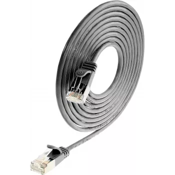 Wirewin Triotronik PKW-LIGHT-STP-K6 0.25 SW Cat6 Ethernet Patch Cable, RJ-45 Male to Male, Shielded, Black, 0.25 m