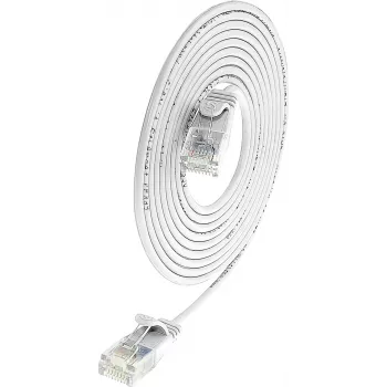 Wirewin SLIM UL6 7.5 WS - Cat.6 SLIM-Light Cable, U/UTP, 7.5 m, White (PKW-LIGHT-K6 7.5 WS)