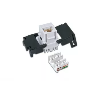 Wirewin WKS JACK KAT6A UTP Keystone Module, Unshielded, RJ45, Tool-less, White