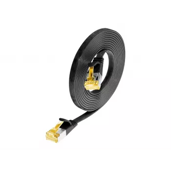 Wirewin Cat6a U/FTP Slim Ethernet Patch Cable, 0.1 m, Black PKW-STP-SLIM-K6A 0.1 SW