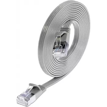 Wirewin Triotronik 0.15m Cat6 U/FTP Slim Ethernet Patch Cable, RJ45 Male to Male, Grey PKW-STP-SLIM-KAT6 0.15
