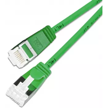 Wirewin Cat6a U/FTP Slim Ethernet Patch Cable, 10 Gbps, Green, 0.15 m PKW-LIGHT-STP-K6A 0.15 GN