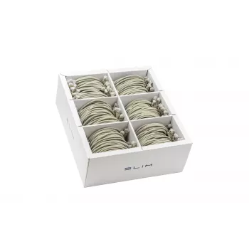 Wirewin SLIM-LS-K6A 1.0 90 Cat6A U/FTP Slim Ethernet Patch Cable, 1m, Grey, 90-Pack