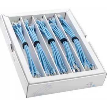 Wirewin SLIM-LS-K6A 0.15 BL 50 Cat6A Slim Ethernet Patch Cable, 0.15m, U/FTP, Blue, 50-Pack