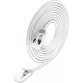 Wirewin Light Patch Cable Round U/FTP Cat 6a White 5.0m Slim, Shielded, PoE, Flexible Thin Cable for Special Applications (PKW-LIGHT-STP-K6A 5.0 WS)