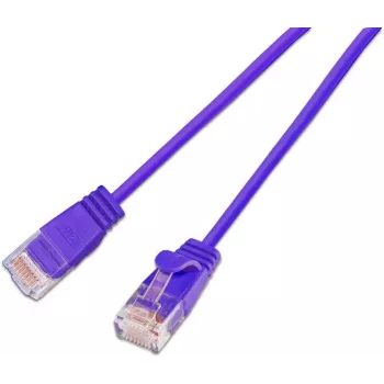 Wirewin SLIM KAT6A 10 Gigabit Light Patch Cable Round, U/UTP, Ø 3.6 mm, Violet (SLIM-L-UU-K6A 3.0 VT)