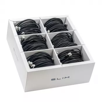 Wirewin SLIM KAT6A 10 Gigabit Light Patch Cable, 2.0m, U/FTP, Ø 3.8mm, Black, 60-Pack KAT6A LIGHT Shielded (SLIM-LS-K6A 2.0 BK 60)