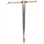 DEHN + SÖHNE Earthing Rod with Drilling Spiral, 1000 mm, Detachable Handle, Hot-Dip Galvanized Steel, M10 Thread 644000