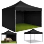 LEAN Express Garden Gazebo Commercial Catering Pavilion Black 3x3M