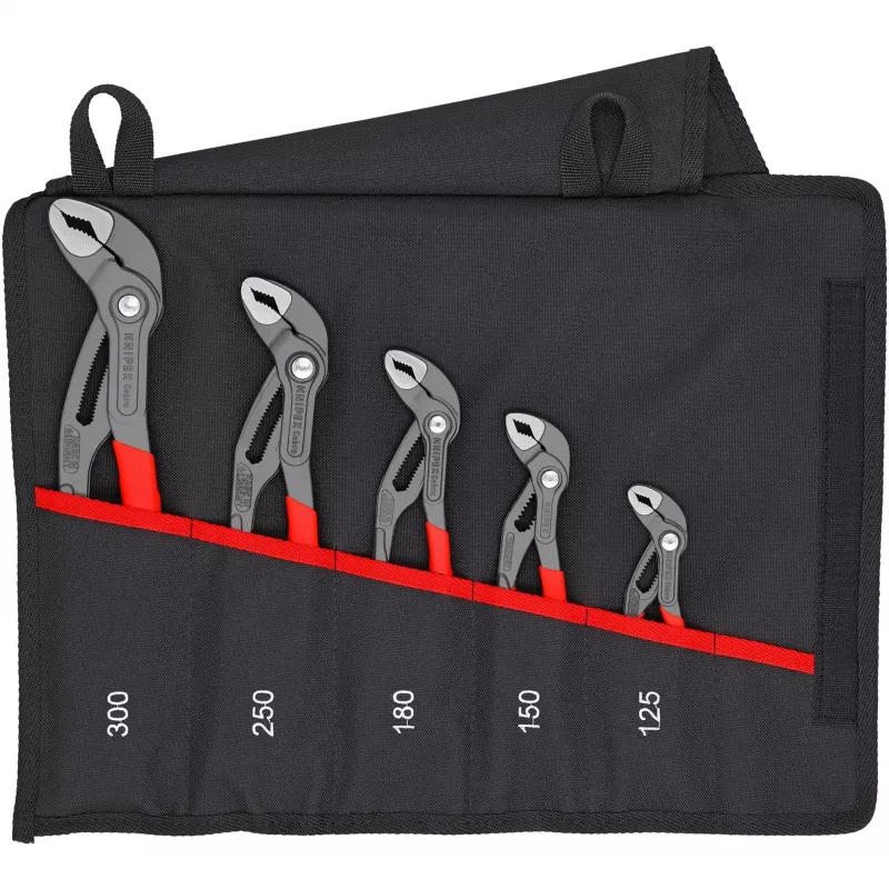 KNIPEX Cobra Water Pump Pliers Set 5-Piece in Folding Pouch 00 19 55 S5