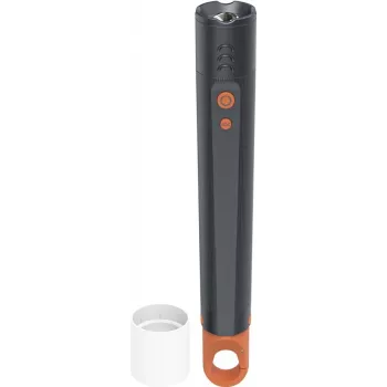 Hama FLX1000 LED Torch, 1000 lm, 270 m Beam, 4 Modes + SOS, Zoom, Aluminium, Black