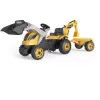 SMOBY Tractor Max Pedal-Powered Ride-On Toy with Trailer, Green, Ages 3+