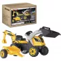 SMOBY Tractor Max Pedal-Powered Ride-On Toy with Trailer, Green, Ages 3+