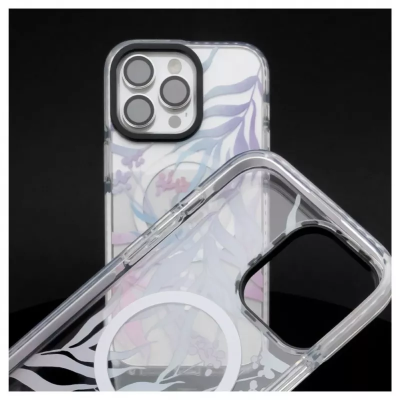 Evelatus Apple iPhone 15 Pro PC+TPU Case with MagSafe - Custom Flower Print