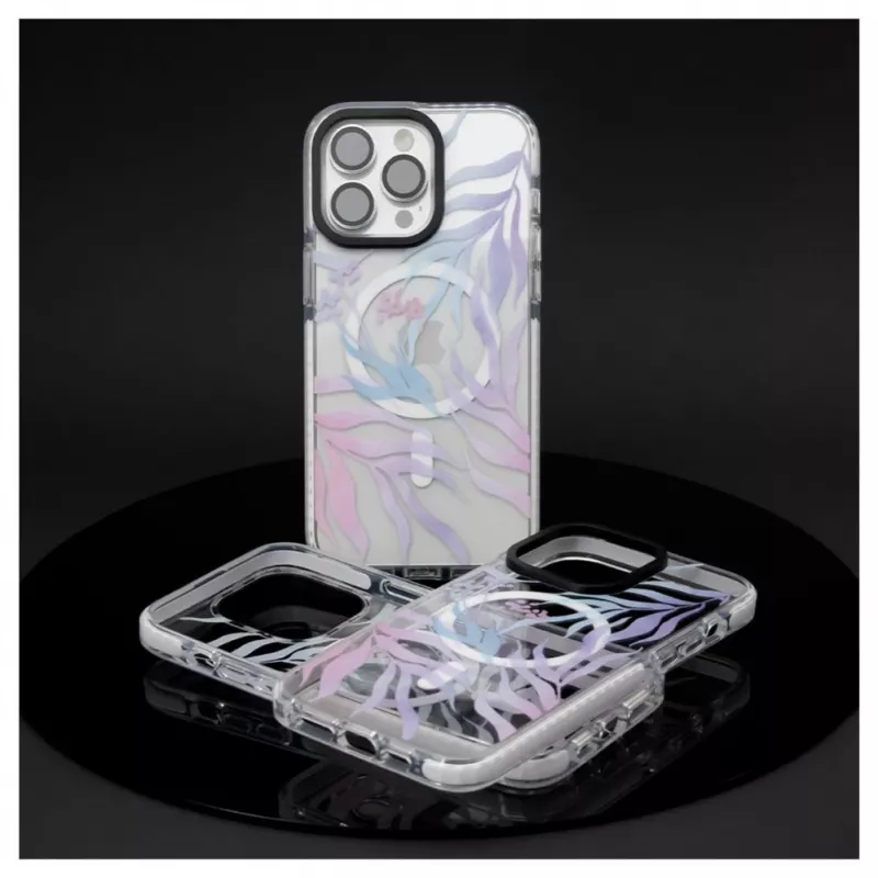 Evelatus Apple iPhone 15 Pro PC+TPU Case with MagSafe - Custom Flower Print