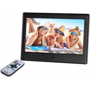 SENCOR SDF 782BK 7 inch Digital Photo Frame with Video & Music Playback, Black
