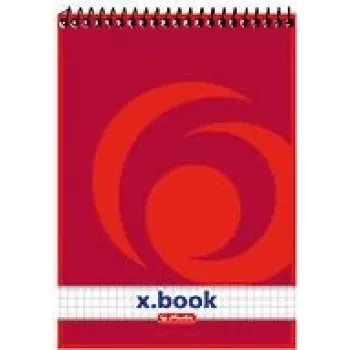 herlitz x.book Spiral Notebook A5 Squared Red - 50 Sheets 110536