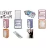 DURABLE Display Panel Index Tabs 58 mm, Transparent, 10-Pack 560919