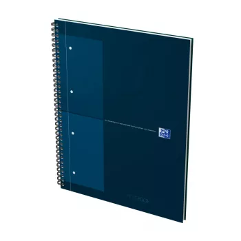 Oxford International Collegeblock Notebook, DIN A4+, Squared, Hardcover, Spiral Bound, 80 Sheets, 1 Piece 400191243
