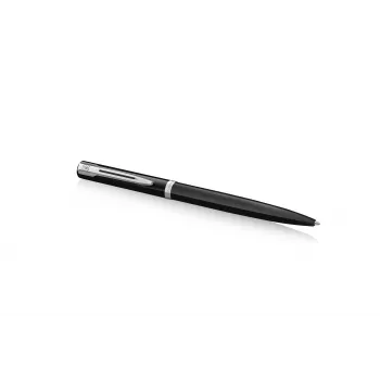 Waterman Impression Ballpoint Pen - Black Lacquer, Chrome Trim, Medium Blue 2225498