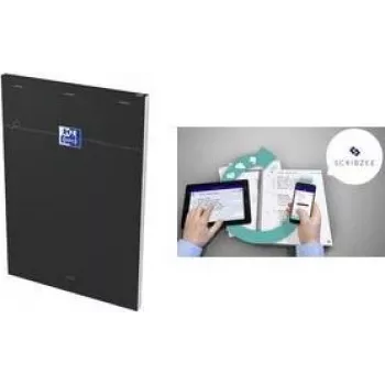 Oxford Smart Notepad, DIN A4, Squared, 80 Sheets, Black 400191246