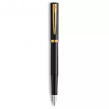 Waterman Allure Impression Fountain Pen, Black with Gold Trim, Medium Nib 2225500
