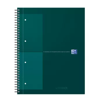 Oxford International Collegeblock Notebook, DIN A4+, Squared, Hardcover, Spiral Binding, 80 Sheets 400191242