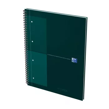 Oxford International Collegeblock Notebook, DIN A4+, Squared, Hardcover, Spiral Binding, 80 Sheets 400191242
