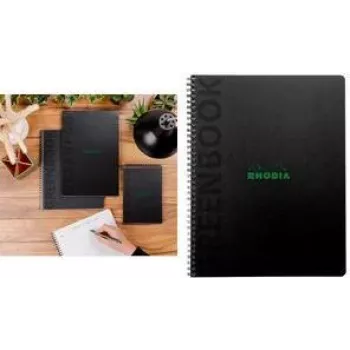 Rhodia Greenbook College Block A5+ Squared Black 119934C