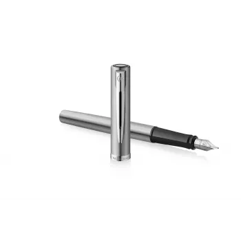 Waterman Allure Impression Fountain Pen, Stainless Steel with Gold Trim, Medium Nib 2225494