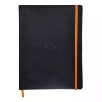 RHODIA RHODIARAMA Notebook B5 Lined Black Faux Leather 80 Sheets 117502C