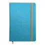 RHODIA RHODIARAMA A5 Lined Notebook, Turquoise Faux Leather Hardcover, 96 Sheets 118747C