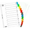 ELBA Mylar Cardboard Index Dividers, Numeric 1-12, A4, Assorted Colours, 12-Part (M568587)