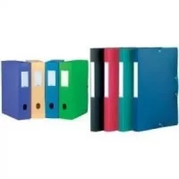 ELBA Memphis Collection Box DIN A4, 40 mm Filling Capacity, Green PP, Writable Spine Label 98402914