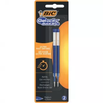 BIC Intensity Quick Dry Gel Pen Refill S Blue for Gelocity and Ecolutions Reaction 967378