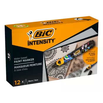 BIC Intensity Permanent Marker, Round Tip, Black, 1.5-2.3 mm, 1 Piece (5274771)