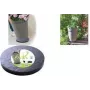 EDA Plant Trolley with 5 Multidirectional Wheels, Stone Look, Anthracite Grey, 30 cm Diameter, 60 kg Load Capacity (010940 G. ARD C)