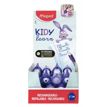 Maped KIDY Learn Erasable Rollerball Pen Rabbit 0.7 mm Blue, 12-Piece Display 229601