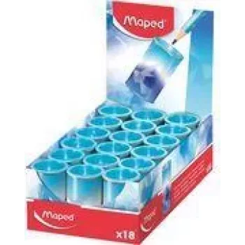 Maped ARCTIC Metal Pencil Sharpener with Shavings Receptacle, Display Box of 18 046025