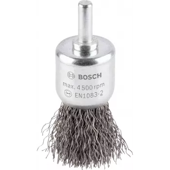 Bosch 1 609 200 269 Pencil Wire Brush, Crimped Steel, 25 mm, 6 mm Shank
