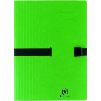 ELBA CLIP'N GO Document Folder DIN A4 Green Expandable Cardboard with Textile Closure 100201316