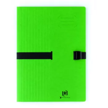 ELBA CLIP'N GO Document Folder DIN A4 Green Expandable Cardboard with Textile Closure 100201316