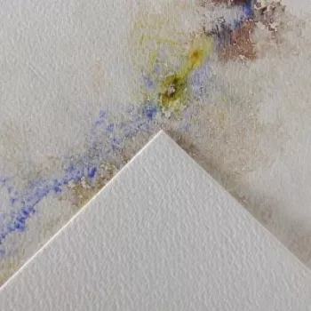 CANSON Montval Watercolor Paper Block, 160 x 284 mm, 300 gsm, 12 Sheets, Fine Grain, Glued on Short Side C518408001