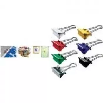 MAUL Mauly 214 Foldback Clamp, Black, 41 mm Width, 19 mm Clamp Capacity, 12 Pieces 21441-90