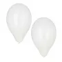 PAPSTAR White Latex Balloons, 250 mm Diameter, 100-Pack, Helium-Compatible 18956