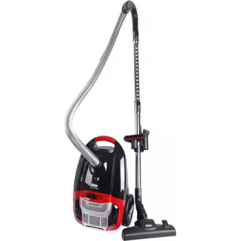 Fakir 3843003 Cylinder Vacuum Cleaner, 700 W, 3 L Dust Bag, HEPA Filter, Dry, Red/Black