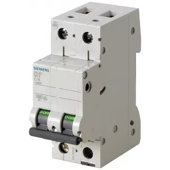 Siemens SENTRON 5SL62067 MCB 2-Pole C 6A 6kA 230/400V AC